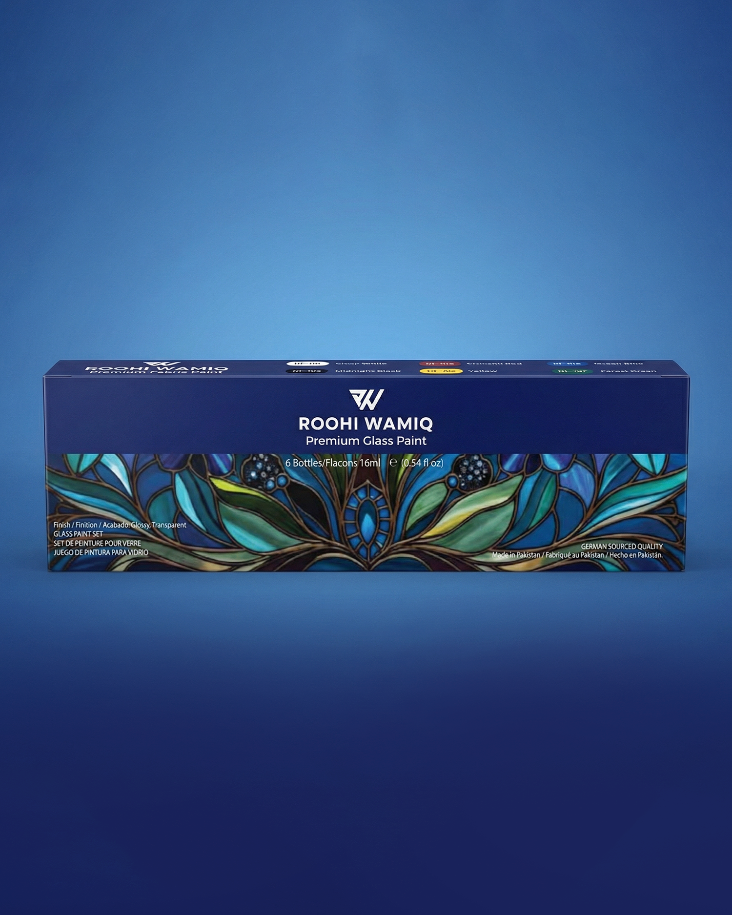 Premium Glass Paint (Primary Colors) Set of 6